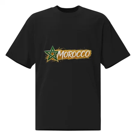 T-shirt Maroc  – Design MOROCCO Doré