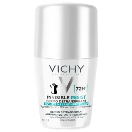 VICHY DÉODORANT DERMO-DÉTRANSPIRANT INVISIBLE PROTECT 72H ANTI-TACHES ANTI-IRRITATIONS