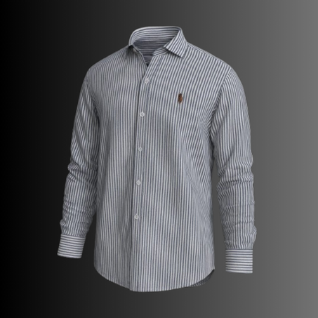 Chemise OXFORD RAYURES ICONIQUES 'Gris'