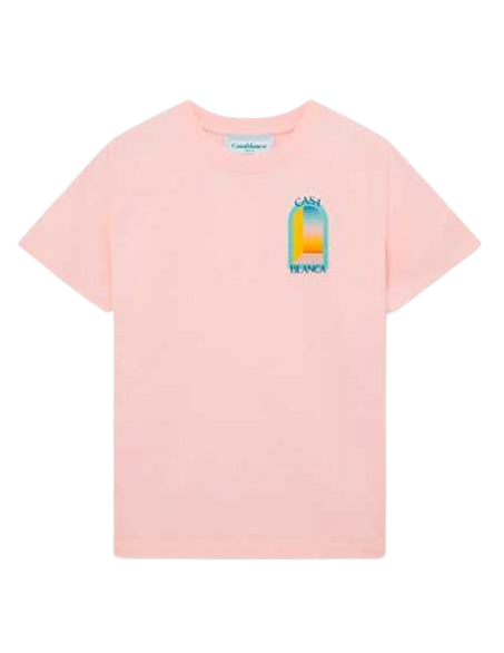 T-shirt Casablanca l'arc colore 'Rose'