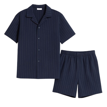 Ensemble short & chemise Zara 'Bleu Marine'