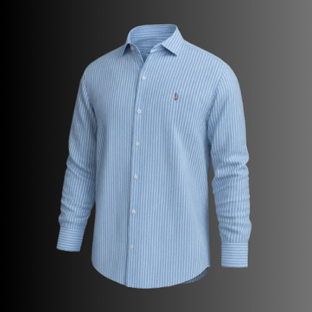 Chemise OXFORD RAYURES ICONIQUES 'Bleu clair'