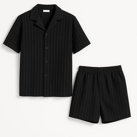 Ensemble short & chemise Zara 'Noir'