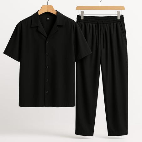 Ensemble Zara chemise & pantalon 'Noir'