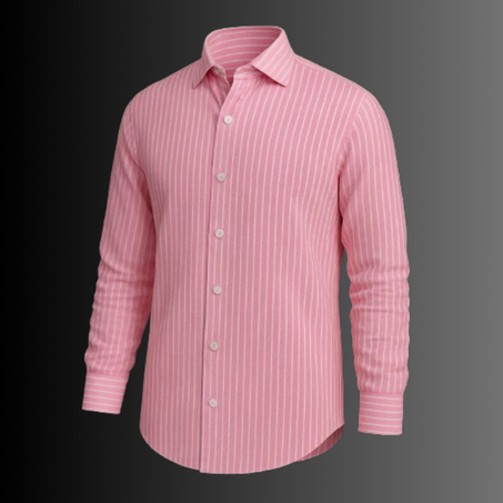 Chemise OXFORD RAYURES ICONIQUES 'Rose'