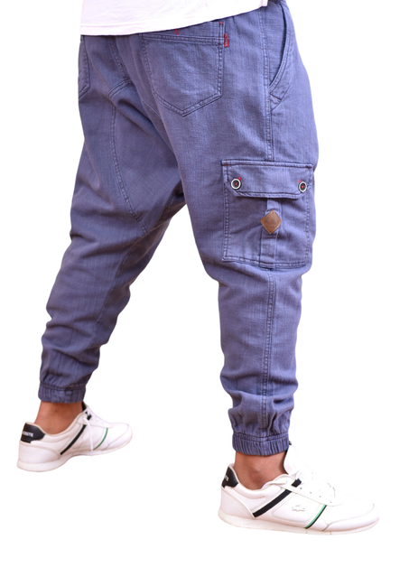 سروال جينز كارغو R525 ڭري