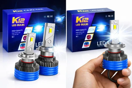 Turbo LED K12 –  H4 / H7 pour Voiture | Lumière Blanche 6000K (copy)
