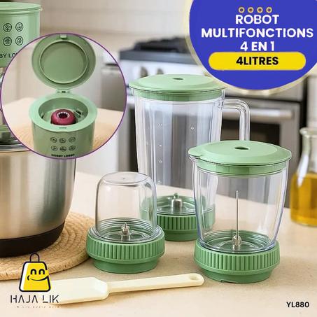 🥒🥕🍲ROBOT MULTIFONCTIONS 4 EN 1 – قوتك في الكوجينة! 💪