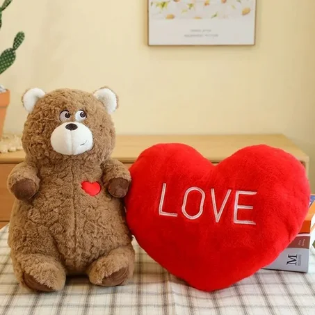 2in1 Stuffed Bear Flip Red Love