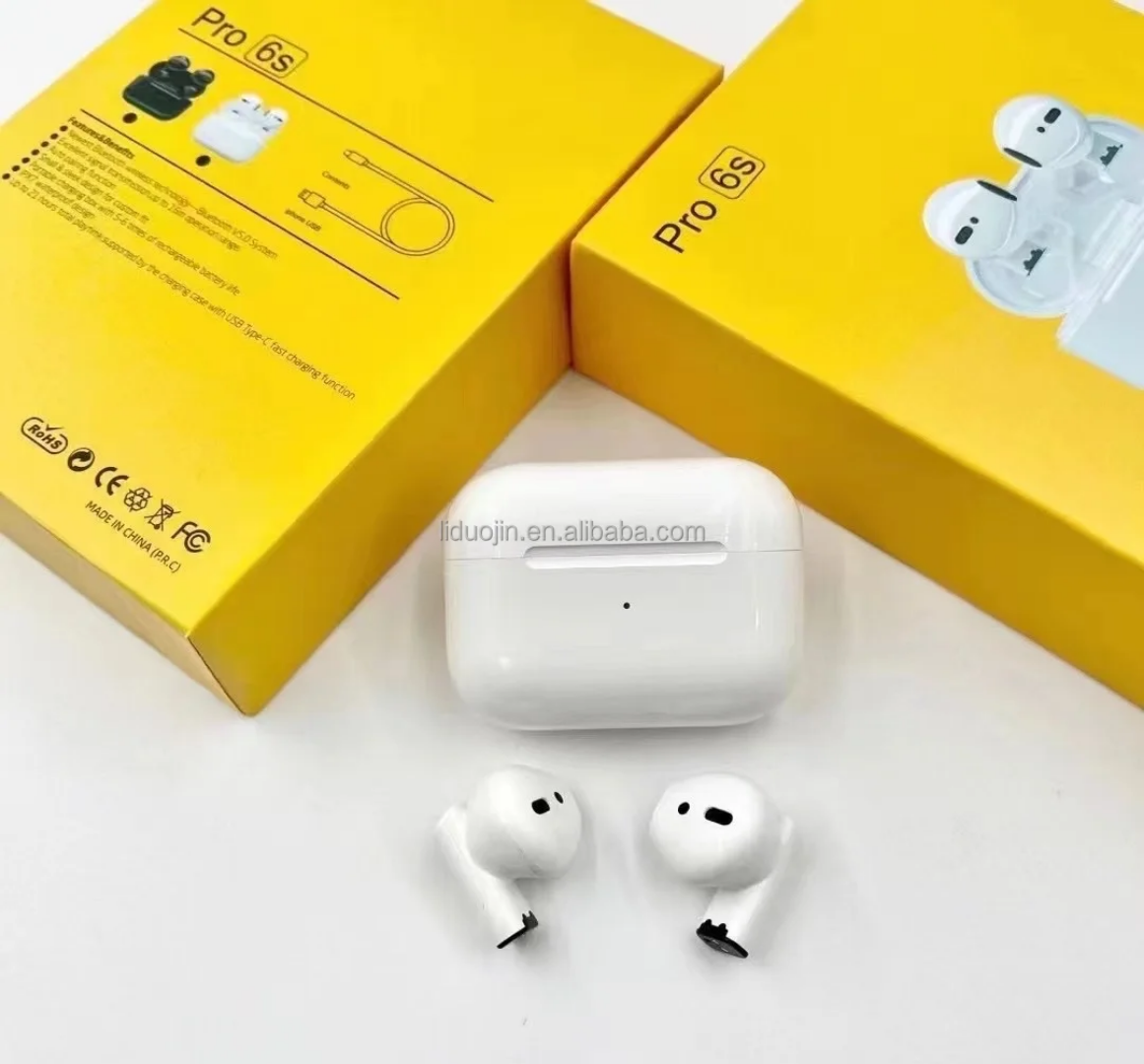 Écouteurs Pro 6S – Nouvelle version améliorée | Charge rapide USB | Design compact