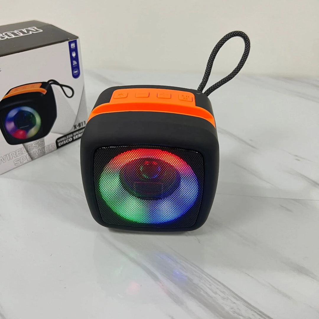 X-111 – Mini Enceinte Bluetooth Disco | LED | USB | TF | Ultra portable
