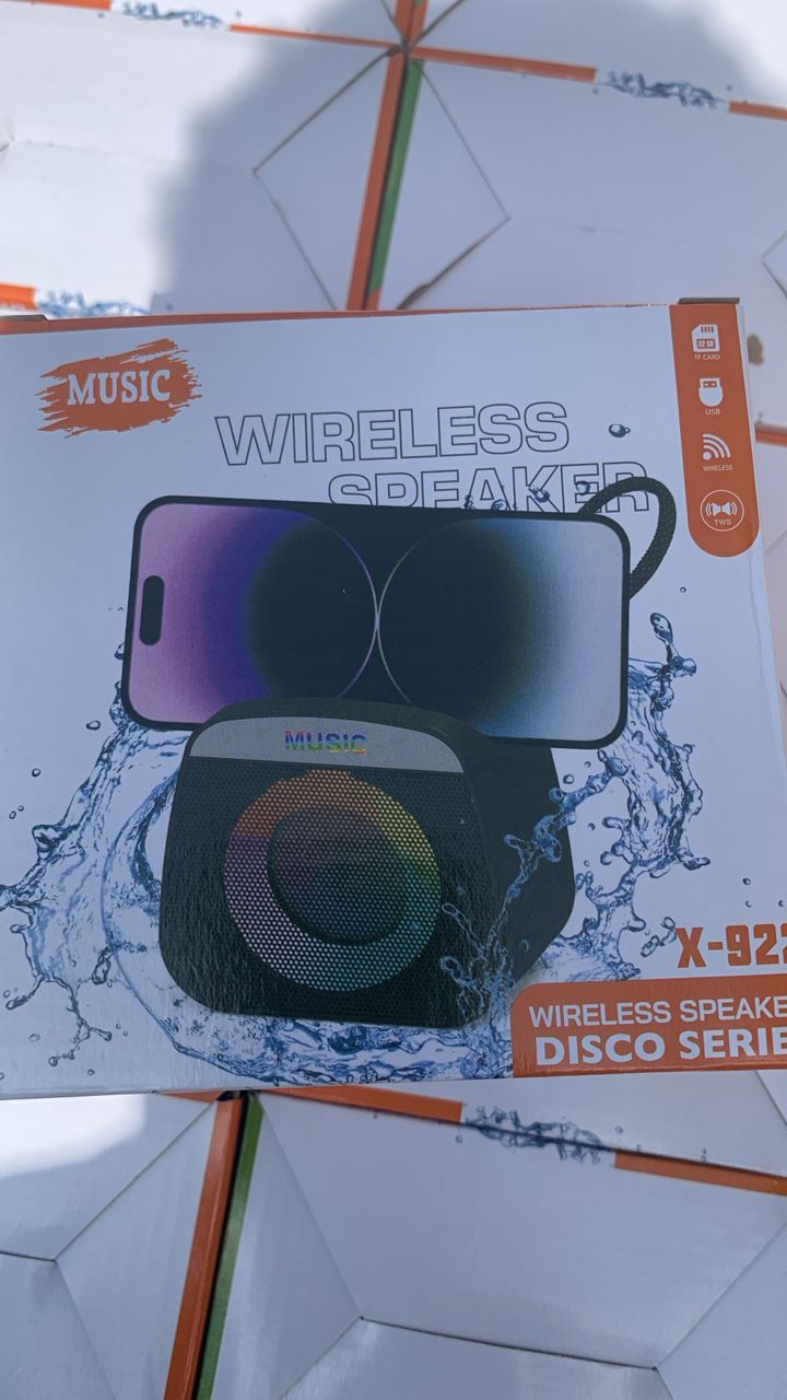 🔊 X-922 – Enceinte Bluetooth Disco Series | TWS | USB | TF Card | Effets lumineux