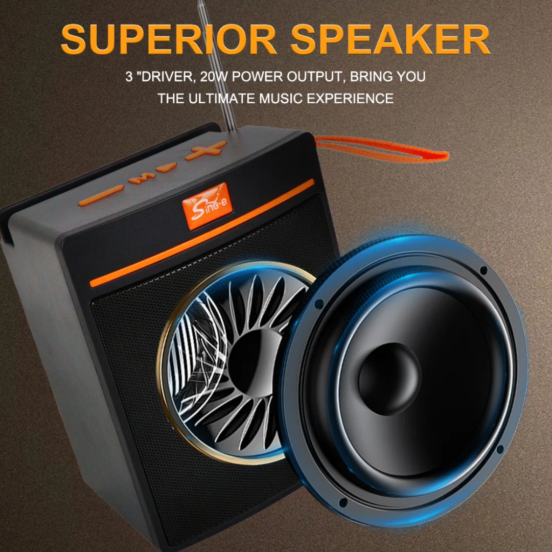 BoomBest® 1036miniSUN – Enceinte Bluetooth portable | USB & TF | Support smartphone