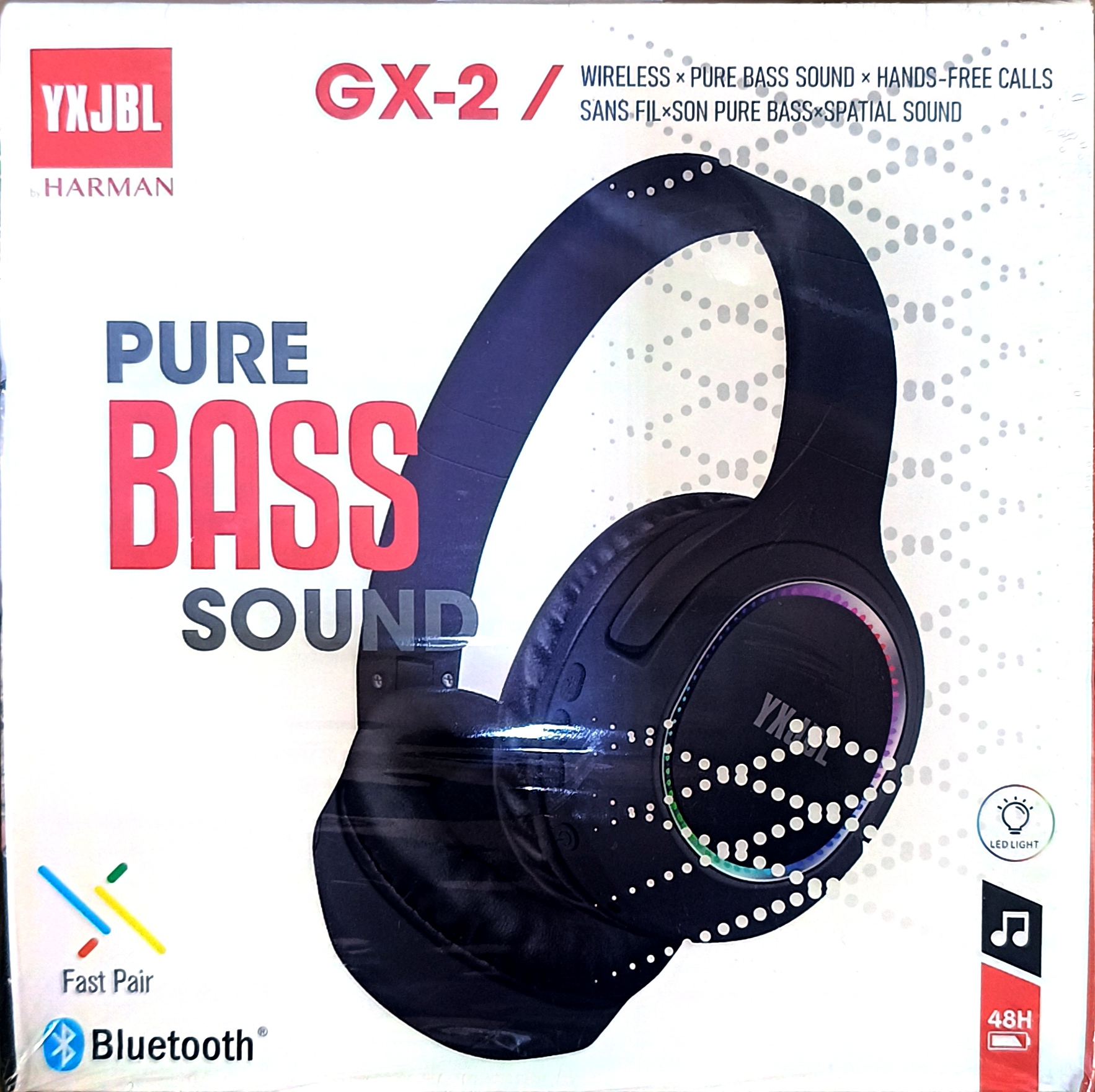 YXJBL GX-2 – Casque sans fil stéréo | HiFi | Android & iOS | Design premium