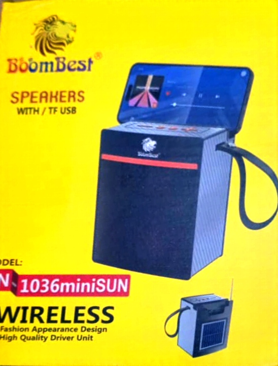 BoomBest® 1036miniSUN – Enceinte Bluetooth portable | USB & TF | Support smartphone