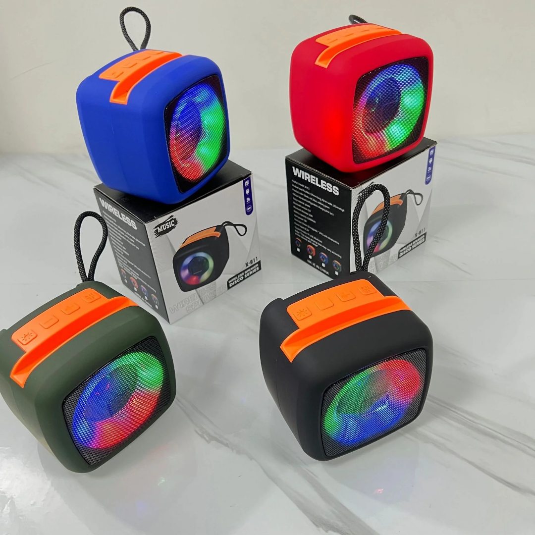 X-111 – Mini Enceinte Bluetooth Disco | LED | USB | TF | Ultra portable