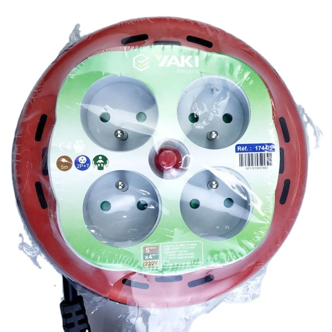 Ingelec JIGO OT-5400K – Multiprise circulaire 3500W | 3 USB | 230V | Sécurité CE