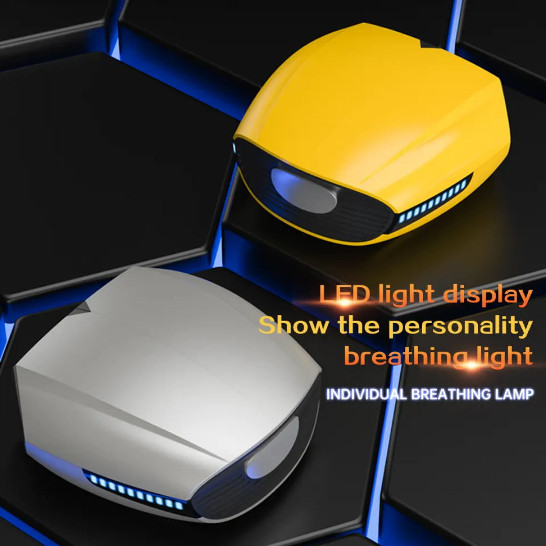 YX07 – Écouteurs sans fil design futuriste | Boîtier jaune | Multi-compatibilité