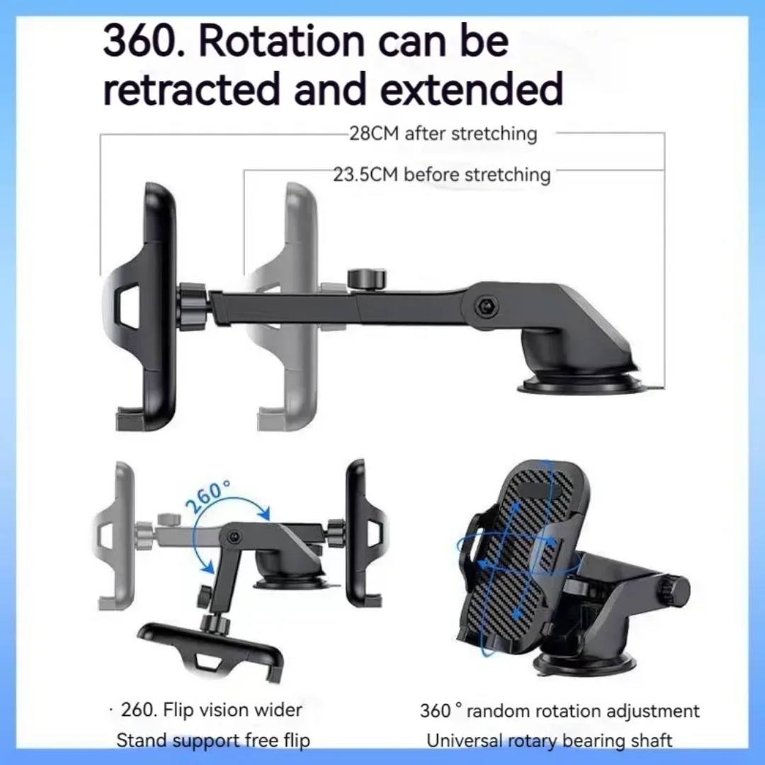 SH-3100 – Support téléphone universel | Ventouse | Rotation 360° | Utilisation à une main