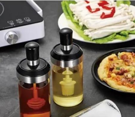 طقم 2 زجاجات للزيت والعسل