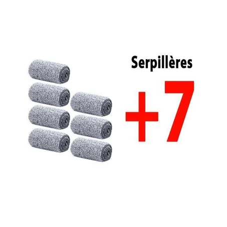 دلو تنظيف مع ممسحة مسطحة - يشمل 7 عبوات إعادة تعبئة