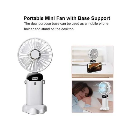 Ventilateur USB portatif, mini ventilateur portable avec batterie rechargeable