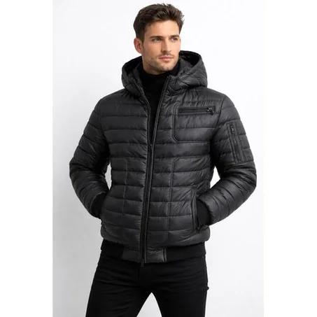 جاكيت رجالي مبطن مع قبعة