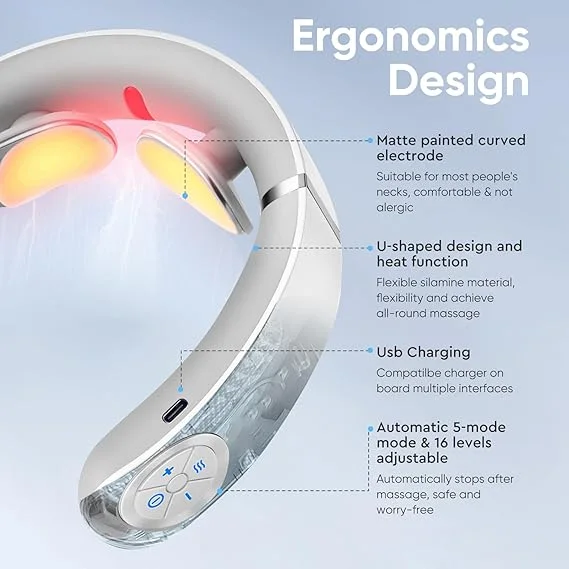 مدلك الرقبة الكهربائي بالنبض و الحرارة