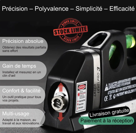 Laser Pro : Outil de mesure laser 4 en 1