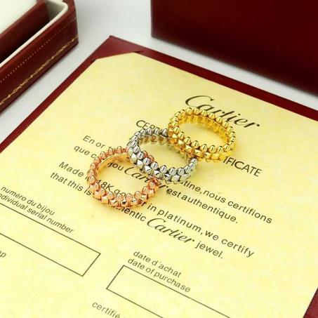 Bague femme acier doré,argenté,bronze Cartier clash avec packaging cartier