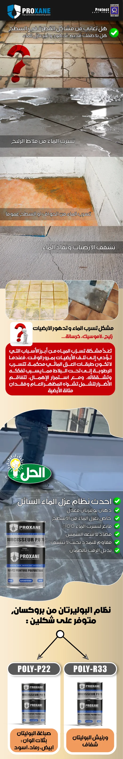 PROXANE Polyurethane نظام عزل شامل للأسطح