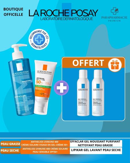 pack Effaclar Gel Moussant Purifiant – Nettoyant Peau Grasse & Sensible