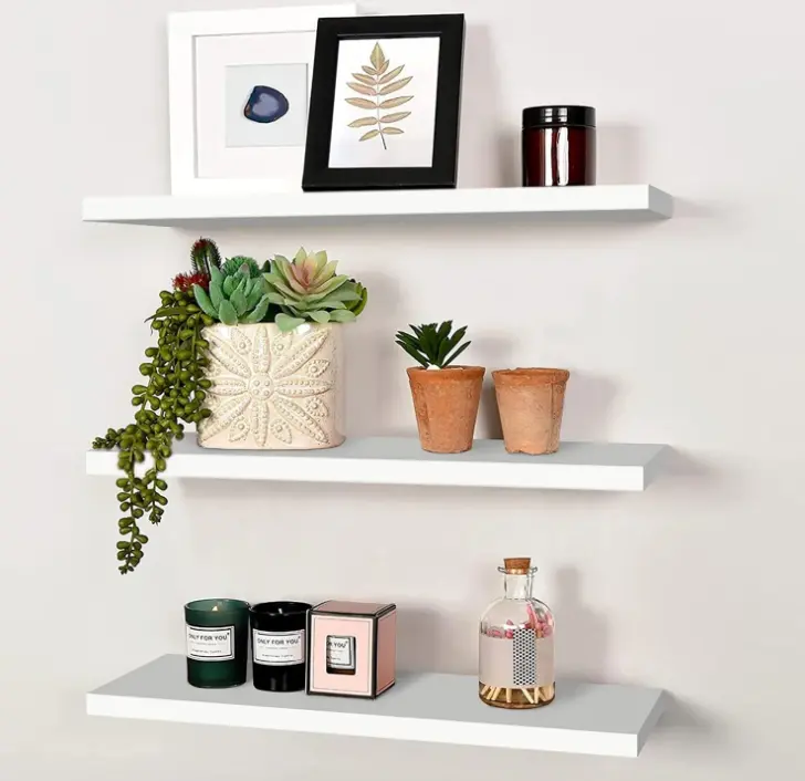 طقم رفوف ديكور خشبية أنيقة – 3 قطع