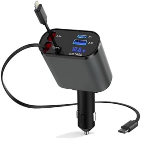 شاحن سيارة قابل للسحب