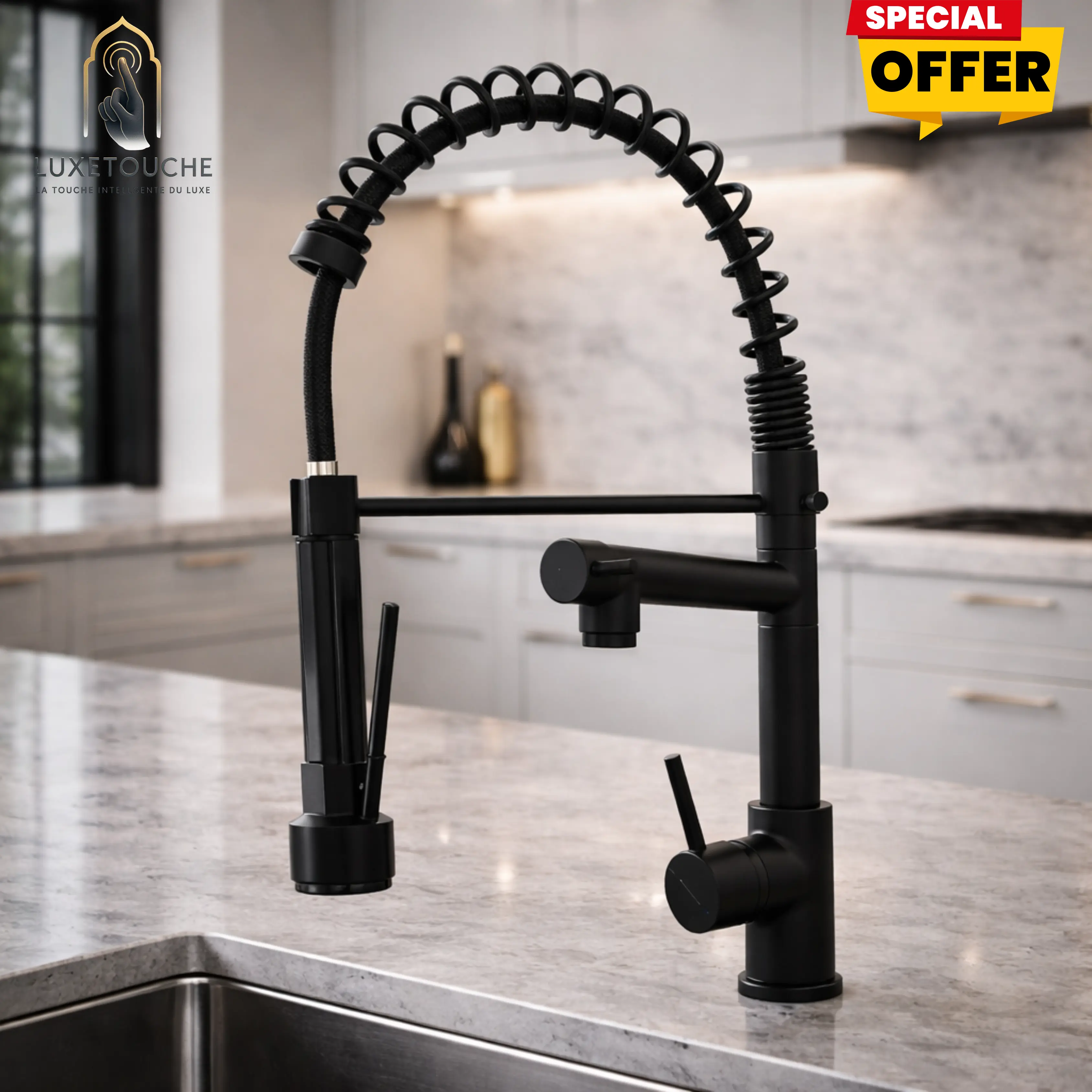 Robinet de Cuisine Chef Sorrento Rosol – Design Professionnel | 2 Couleurs Premium