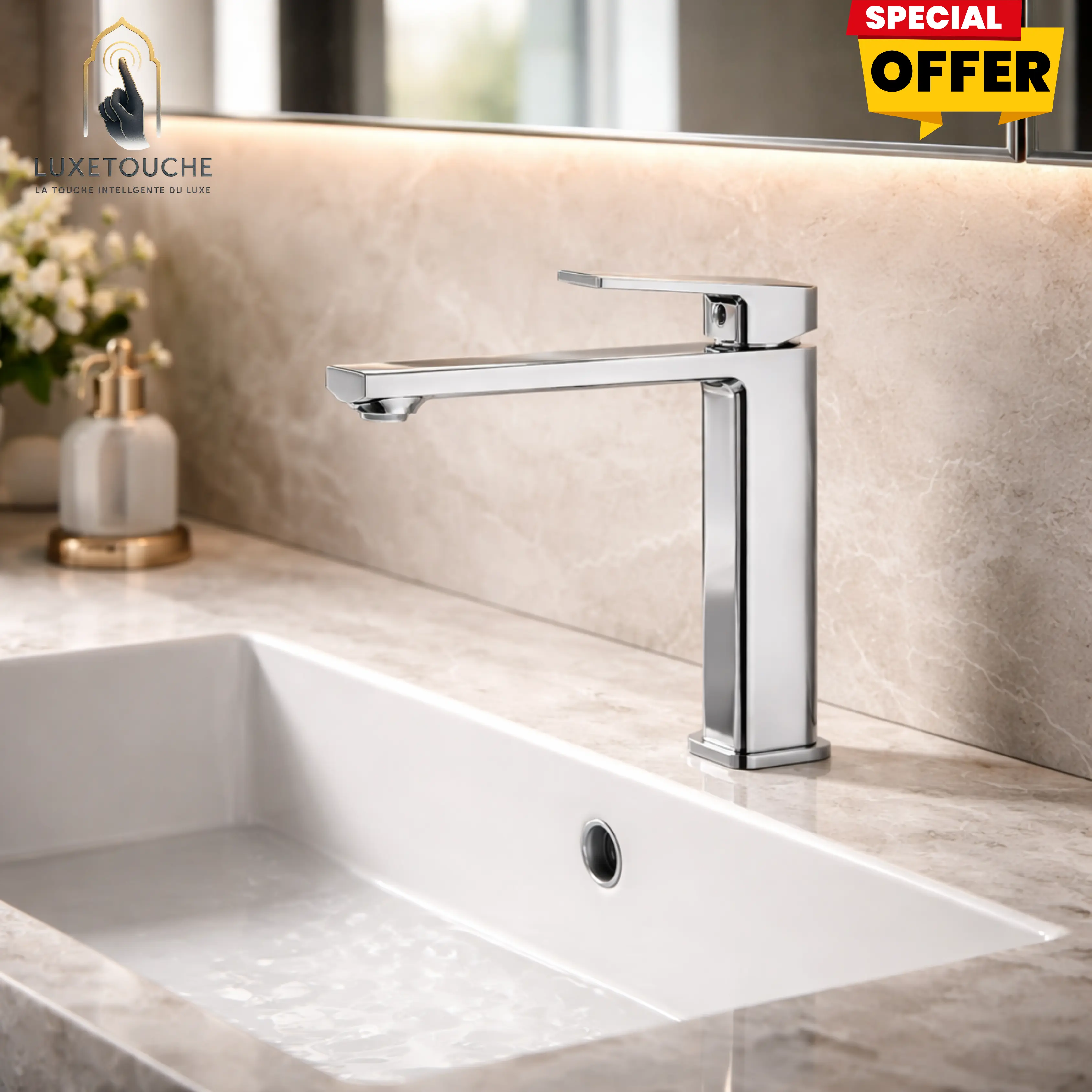 Robinet Lavabo Sorrento Care Long – Design Moderne & Luxe