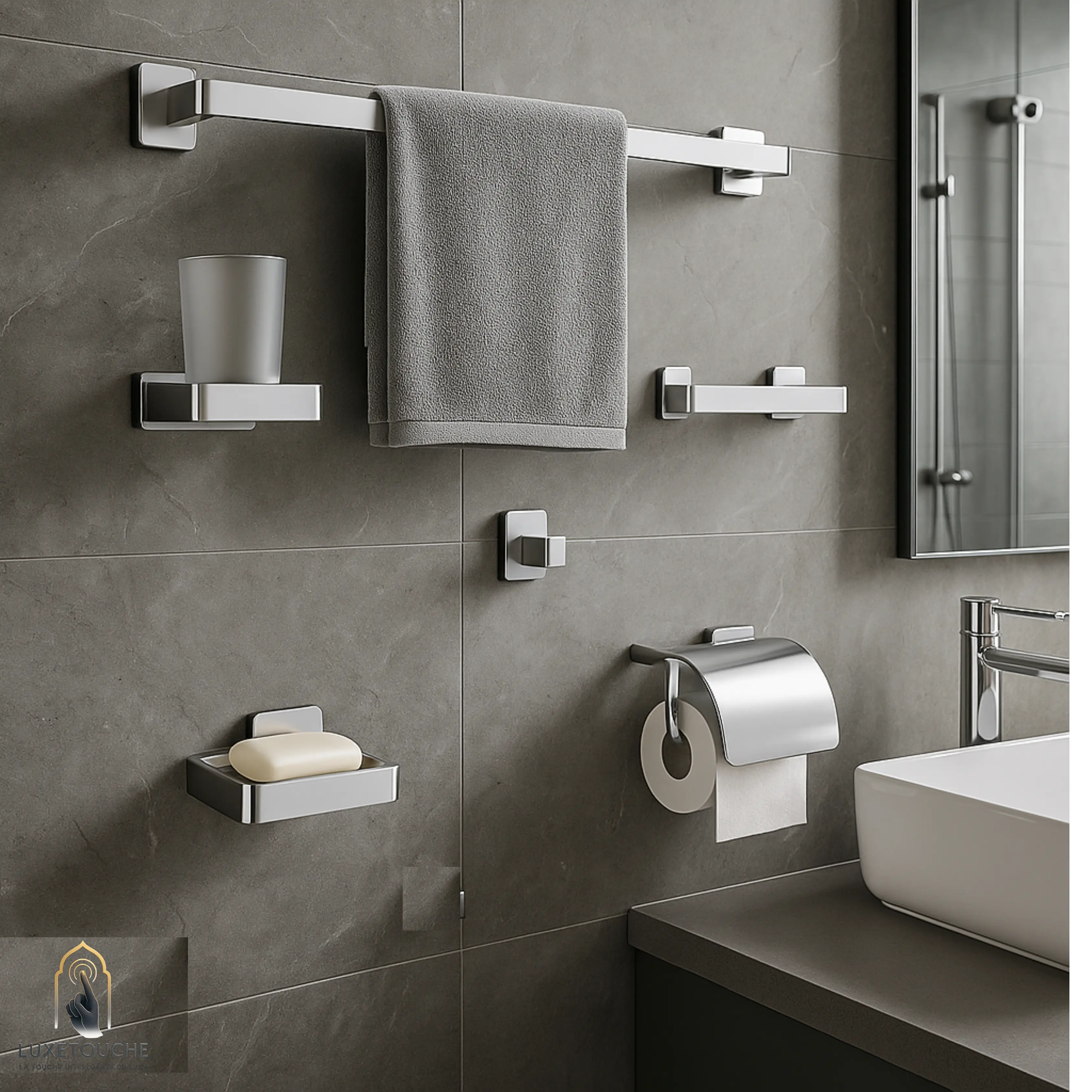 Transformez votre salle de bain avec un ensemble INOX 304 moderne et élégant !