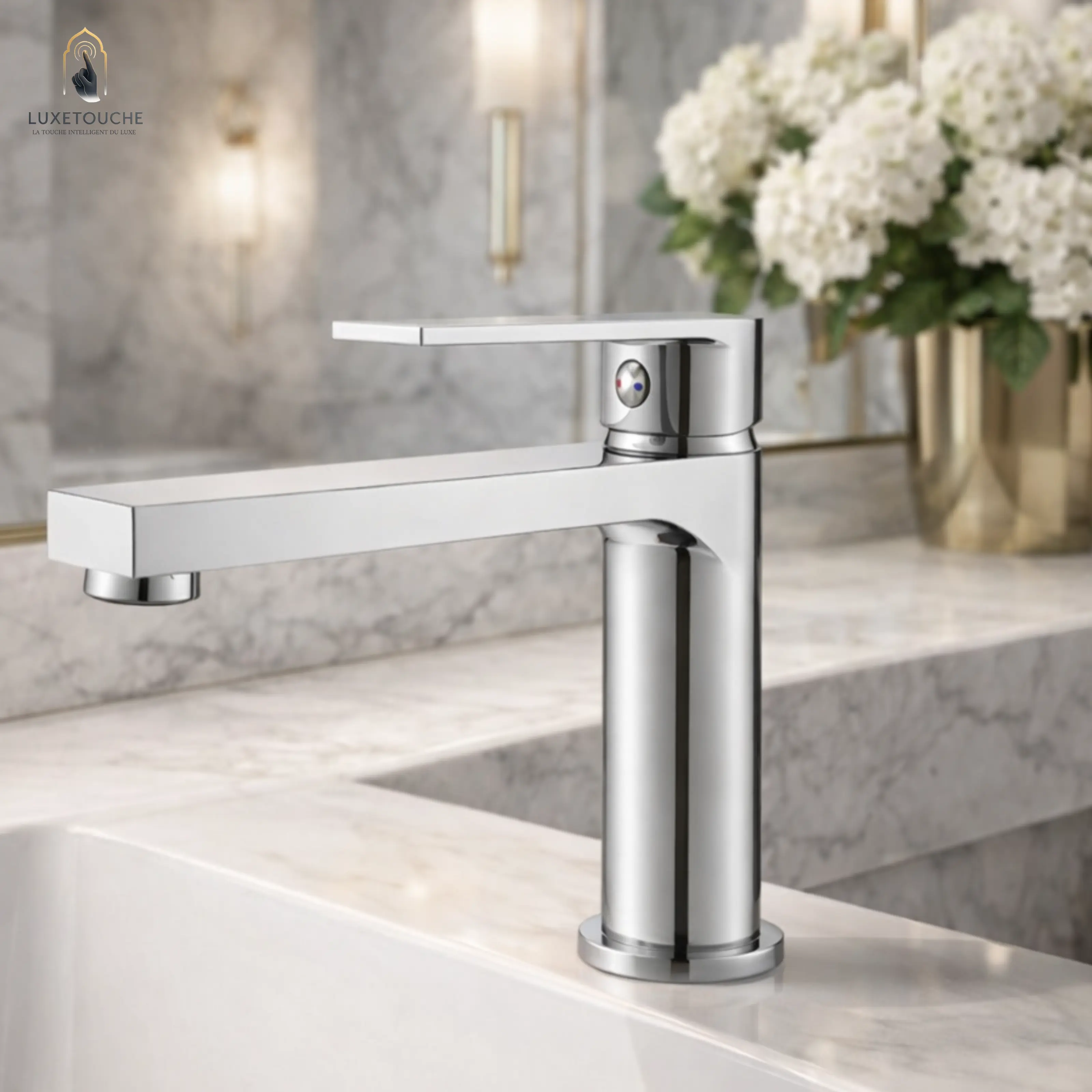 Robinet Lavabo Sorrento Ronde Court Chrome Premium – Design Moderne & Installation Facile