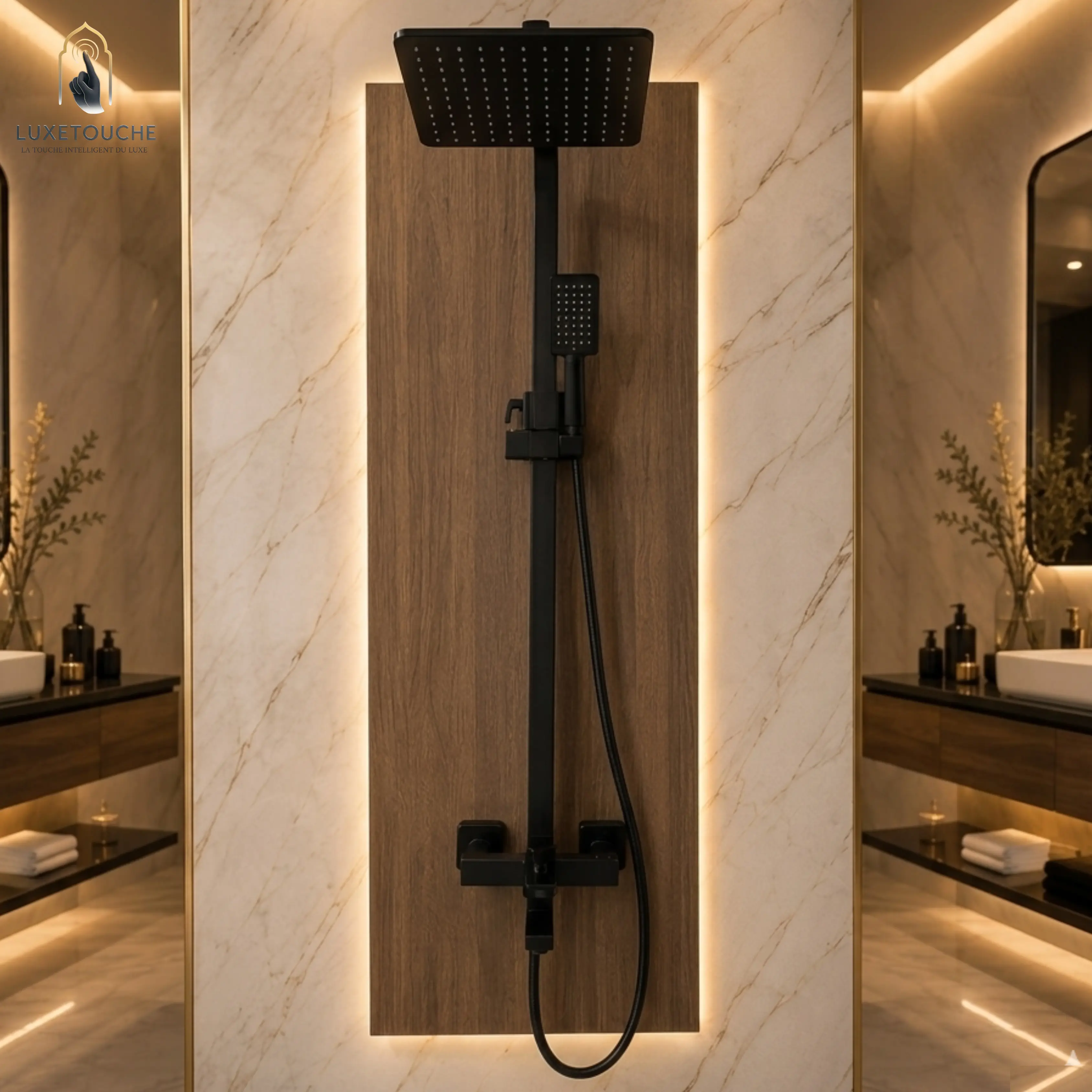 🖤 Sorrento – Colonne de Douche Premium Noir Mat ✨