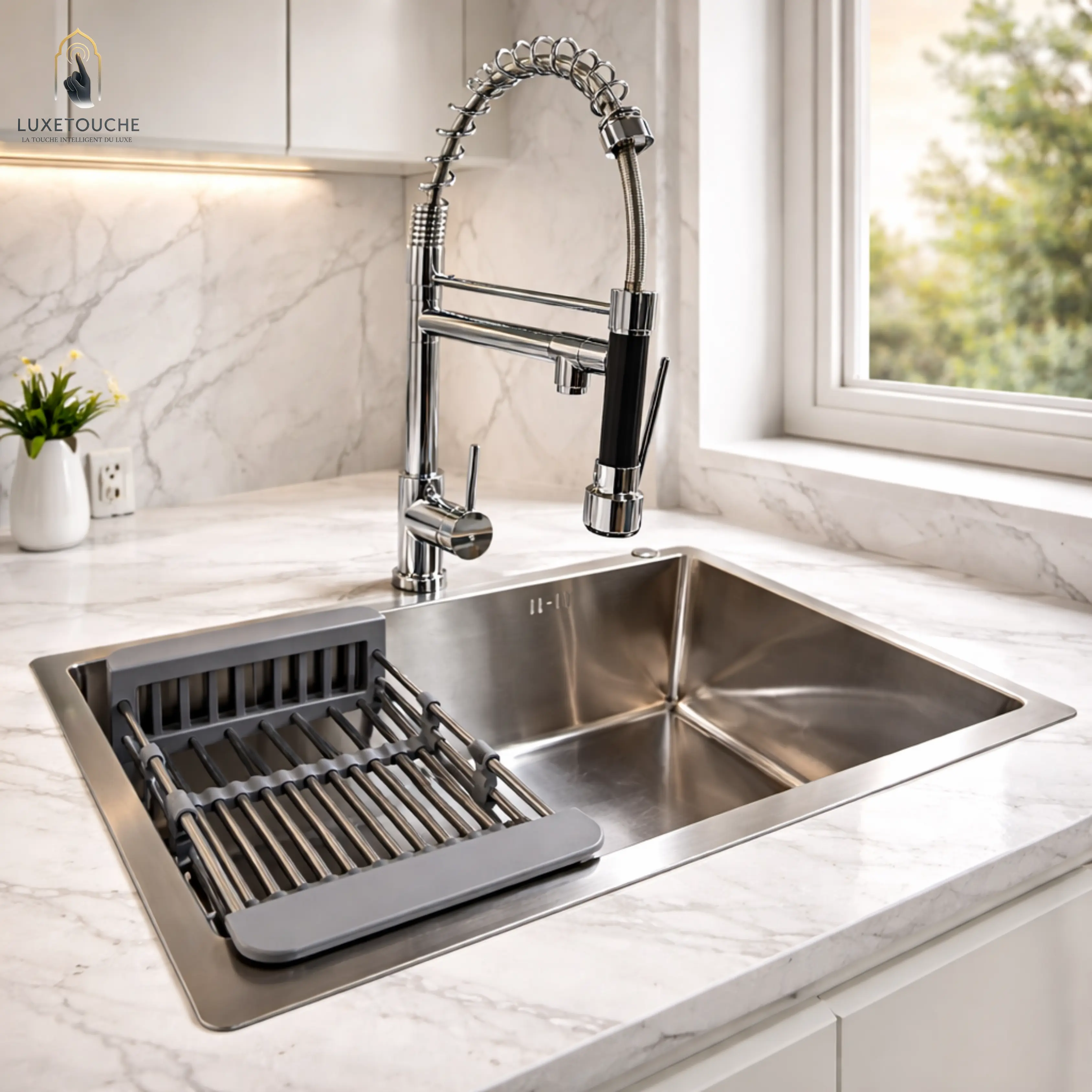 Évier Cuisine avec Robinet Sorrento Rosol Ressort Premium – Design Moderne