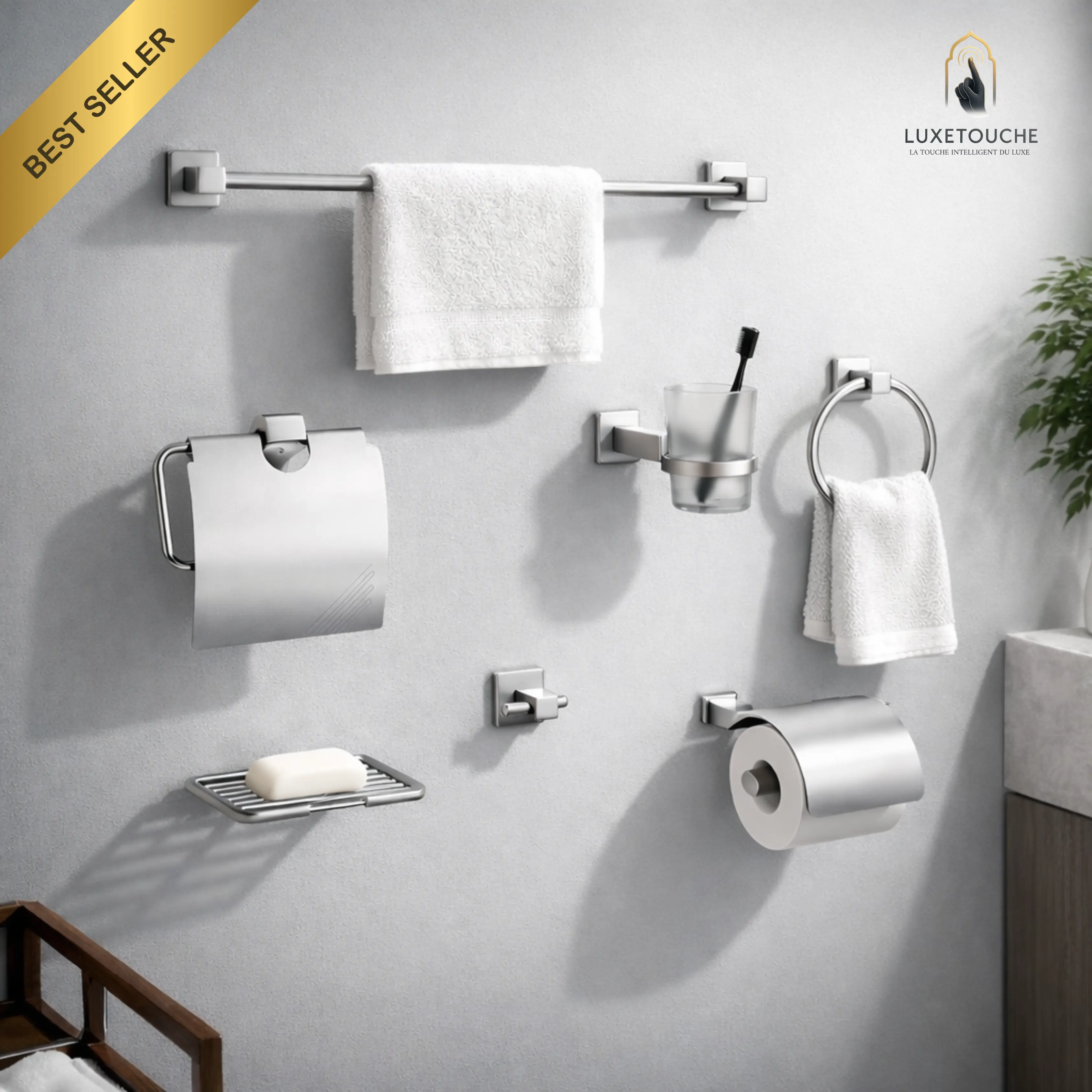 Ensemble EVOIR Salle de Bain en Aluminium – Élégance & Durabilité