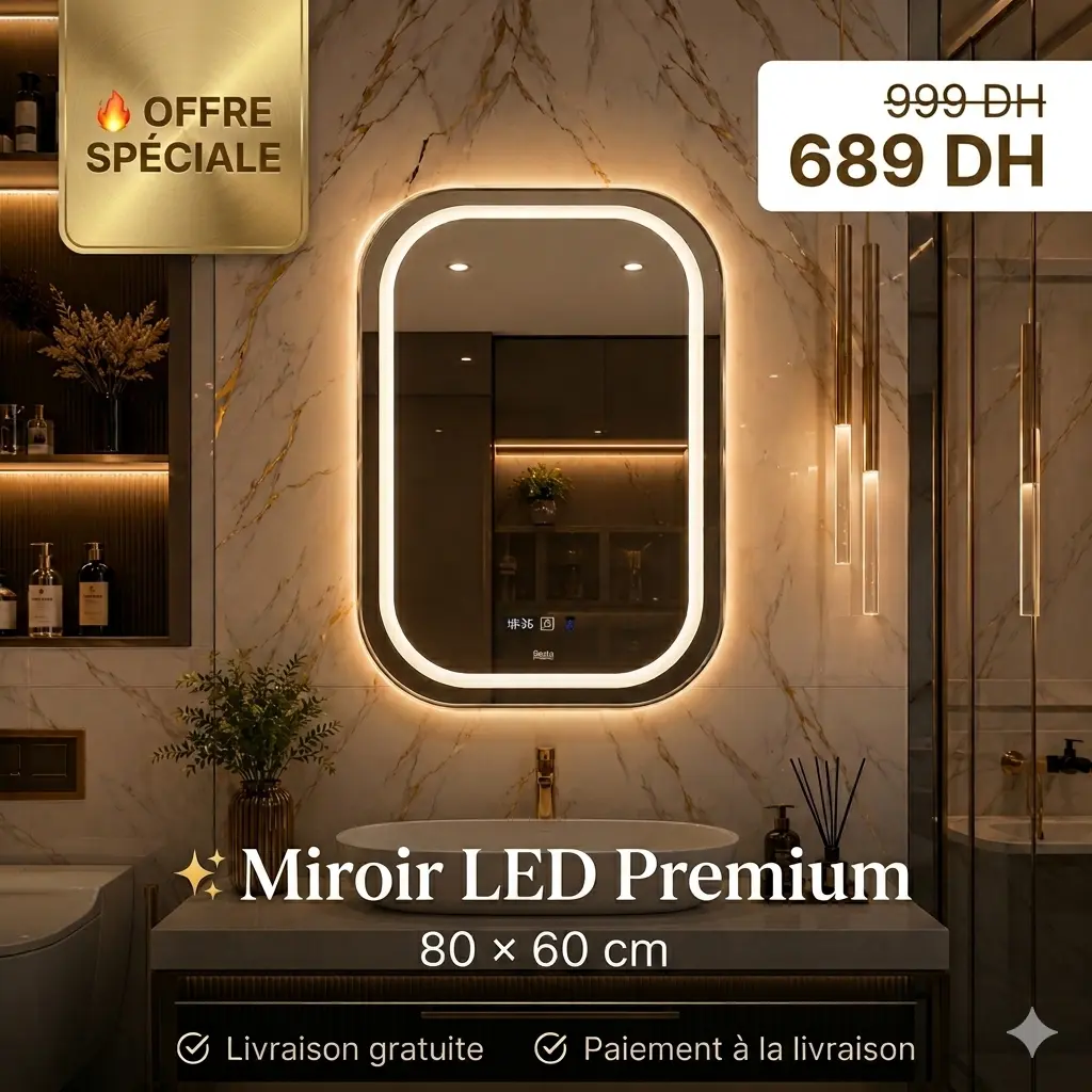 Miroir LED Lumina Premium – Élégance Moderne