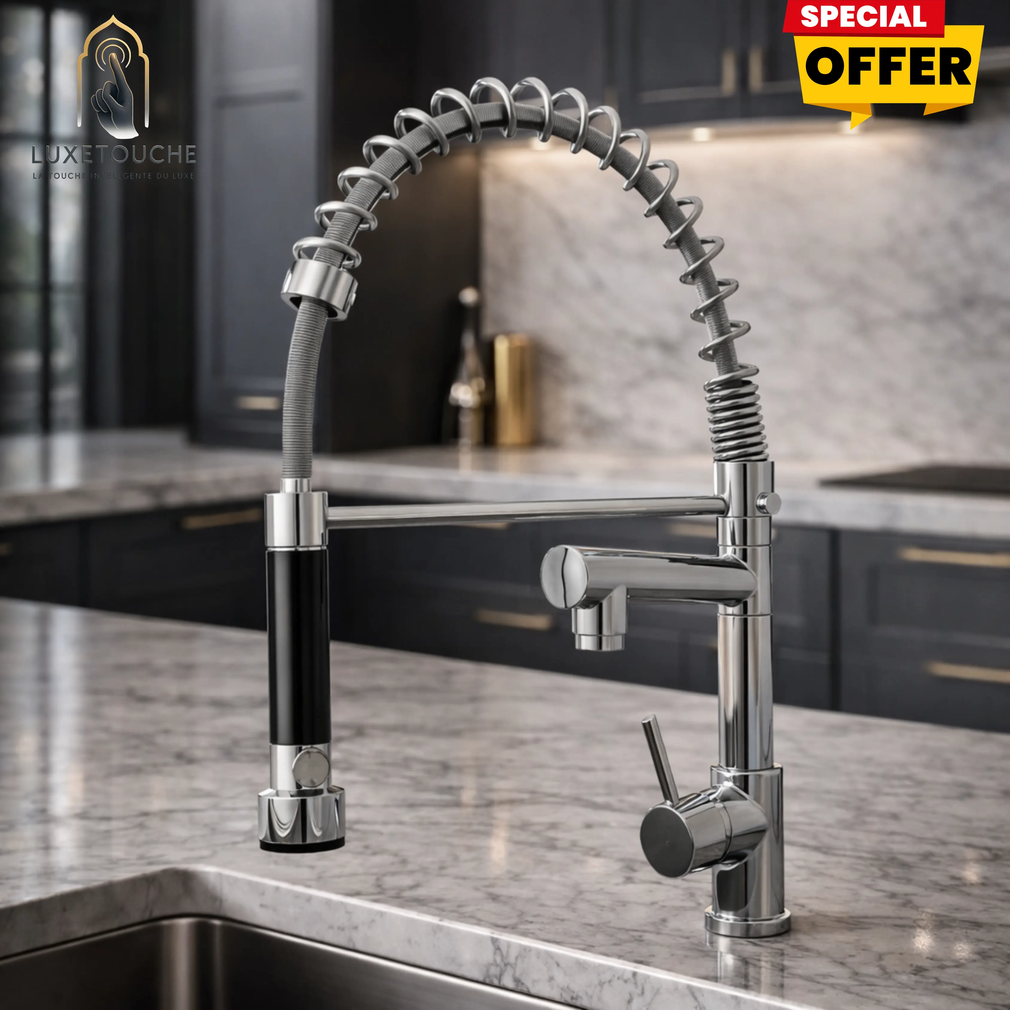 Robinet de Cuisine Chef Sorento – Design Professionnel | 2 Couleurs Premium