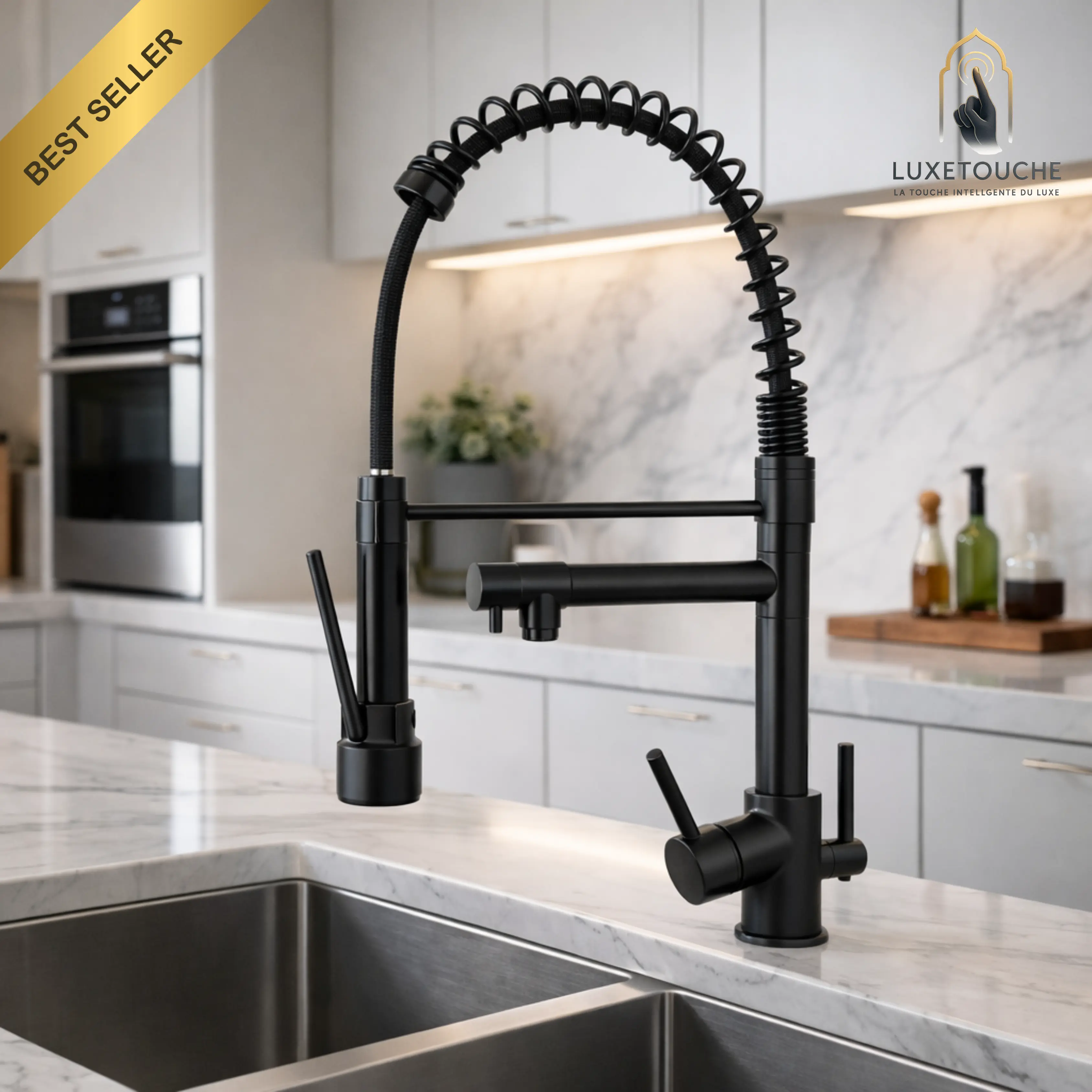 Robinet de Cuisine Professionnel Luxetouche™ – Design Luxe & Performance Haut de Gamme
