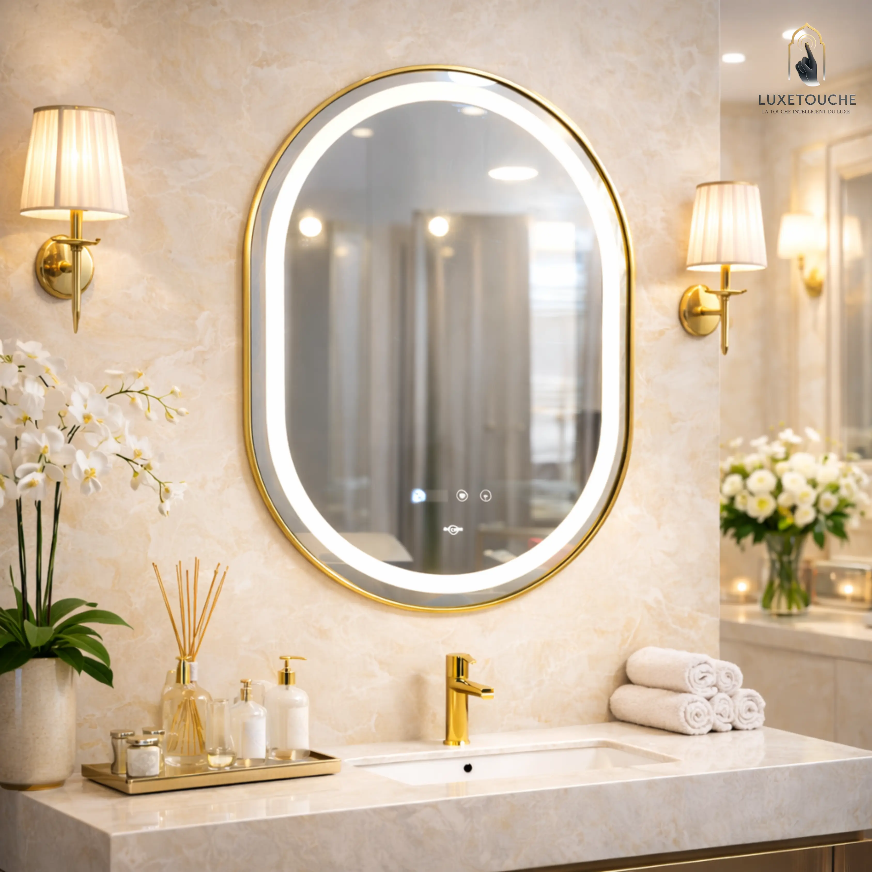 Miroir LED Sorrento Oval – Design Italien Moderne ✨