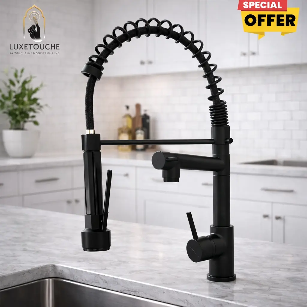 Robinet de Cuisine Professionnel Luxetouche™ – Design Luxe & Performance Haut de Gamme