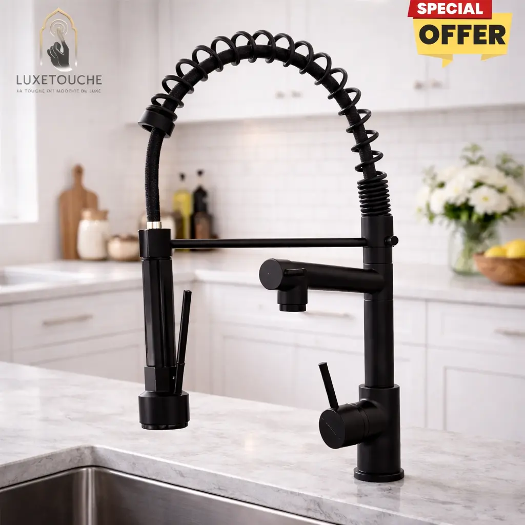 Robinet de Cuisine Professionnel Luxetouche™ – Design Luxe & Performance Haut de Gamme