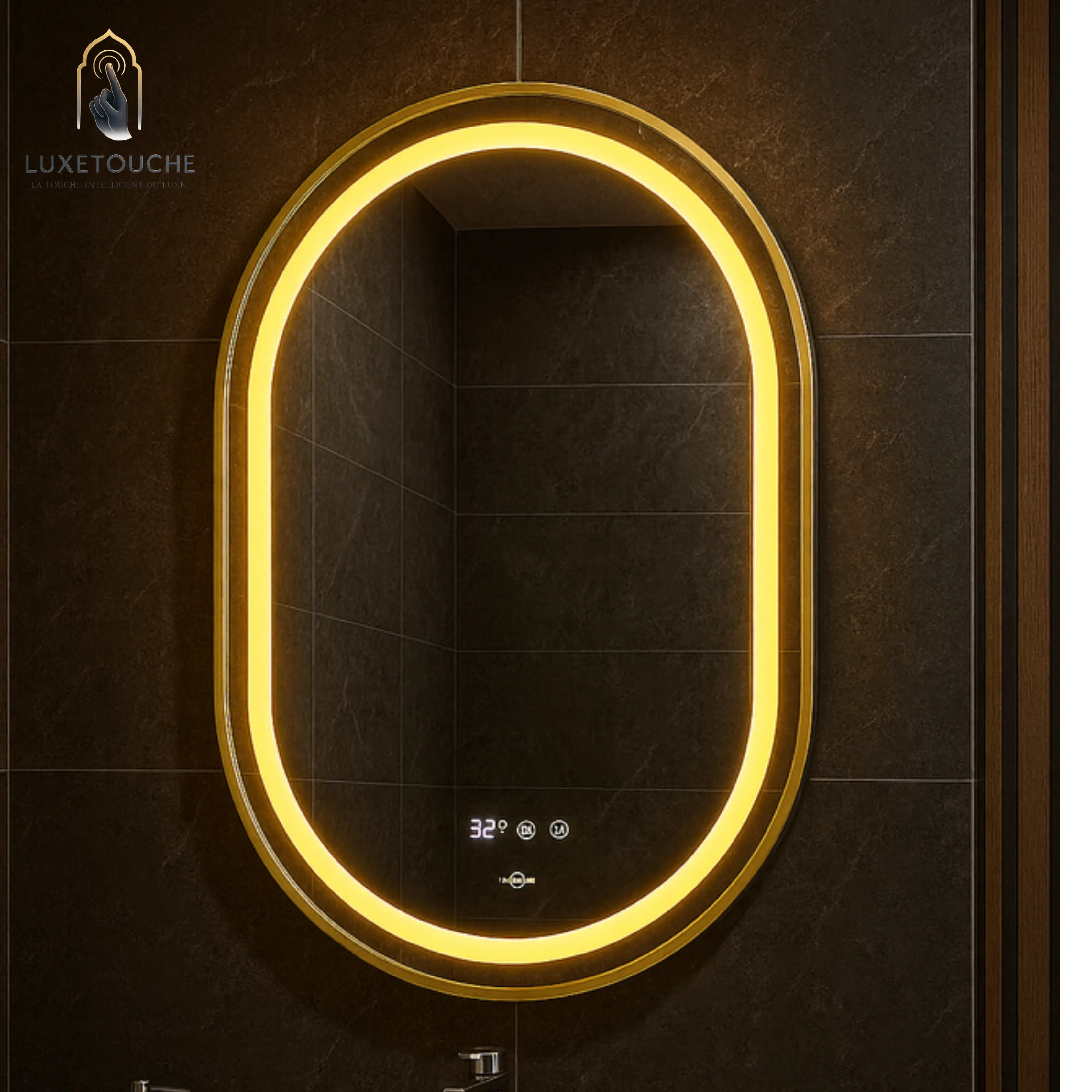 Miroir LED Sorrento Oval – Design Italien Moderne ✨