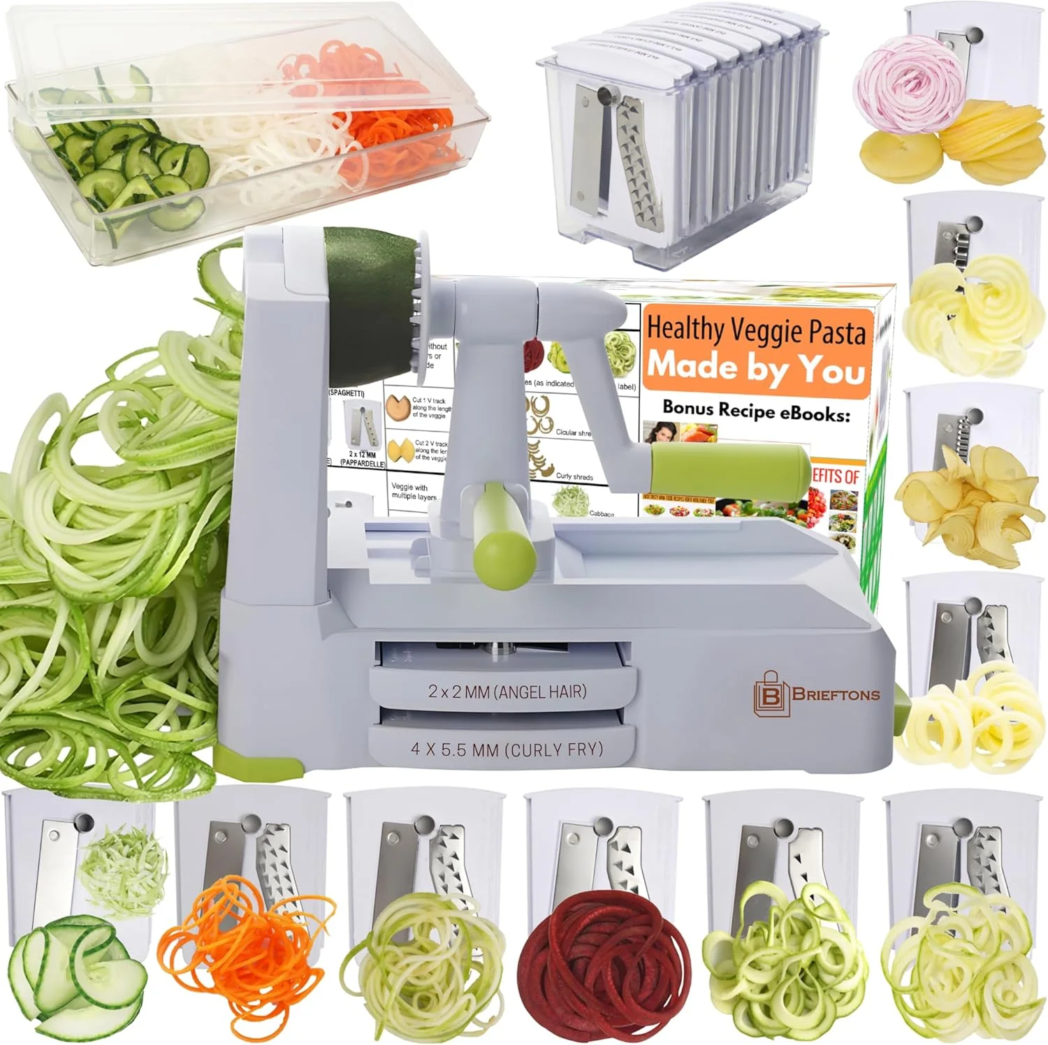 Brieftons 10-Blade Vegetable Spiralizer