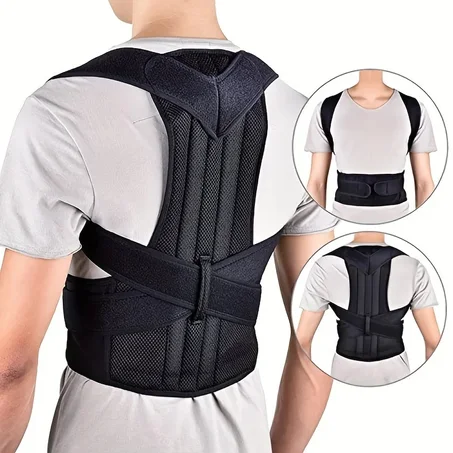 Correcteur de Posture et Ceinture de Soutien Dorsal Orthopédique (avec Support en Acier)